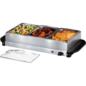 Electric Buffet Server and Food Warmer Perfect for Different Occasions, Silver