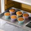 12pcs Silicone Baking Cups; Reusable Cupcake Liners; Non-stick Muffin Cups; Cake Molds Set; Standard Size Cupcake Holder