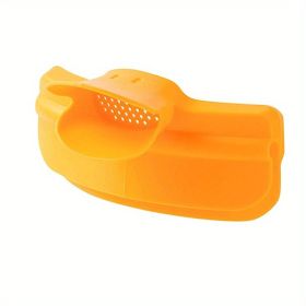 1pc; Anti-Spill Silicone Slip On Pour Soup Spout Funnel; Kitchen Dedicated Anti-Spill Pots Round Edge Deflector Pour Soup Funnel Duckbill Diversion Mo (Color: Yell Low)